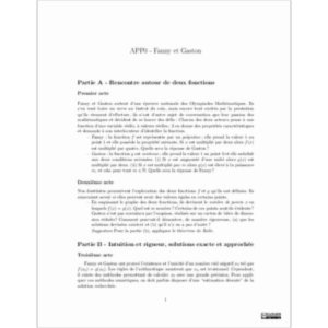 Apprentissage par problème en mathématiques pour des groupes d'étudiants en apprentissage actif : Fanny et Gaston (les fonctions - développement de Taylor). icon