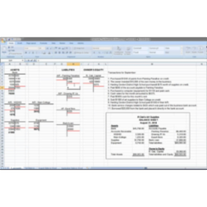 T accounts, Trial Balance and Balance Sheet Tutorial icon