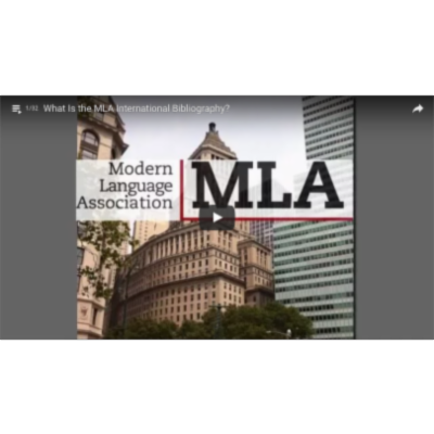 MLA International Bibliography Tutorial Videos icon