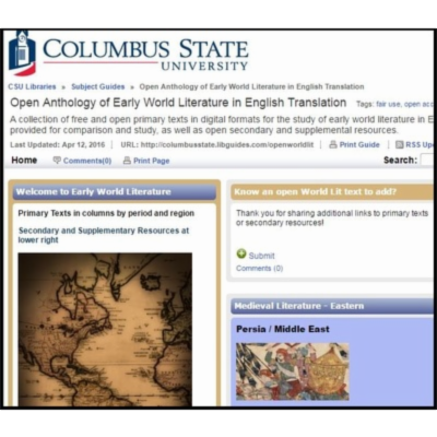 Open Anthology of Early World Literature in English Translation icon