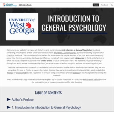 UWG Introduction to General Psychology icon