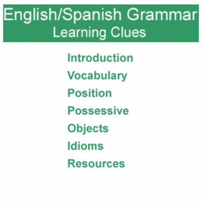 English/Spanish Grammar Learning Clues icon