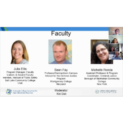 OEWeek 2019 CCCOER Faculty Dialogues: Admin of Justice icon