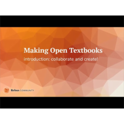 Making Open Textbooks - a video guide icon