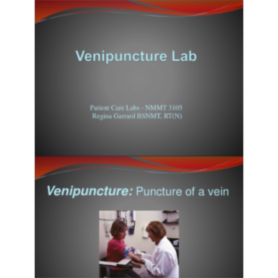 Venipuncture Lab Powerpoint
