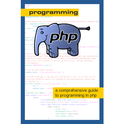 PHP Programming - Wikibooks, open books for an open world icon