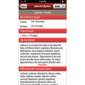 Lab Values Pro App for iOS icon