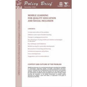 Mobile learning for quality education and social inclusion icon