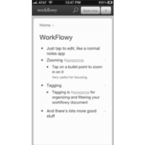 WorkFlowy App on iOS