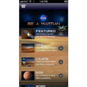NASA Be A Martian App for iOS icon