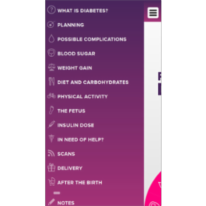 Pregnant with Diabetes App for iOS icon