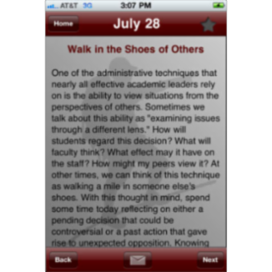 Academic Leadership Day by Day App for iOS