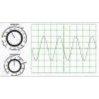 Determine sine wave characteristics using an oscilloscope icon