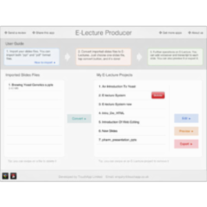 E-Lecture Producer HD App for iPad icon