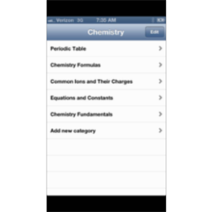 Chemistry Formulas App for iOS icon