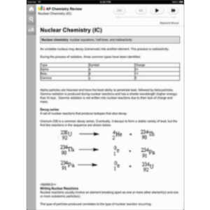 AP Chemistry App for iPad